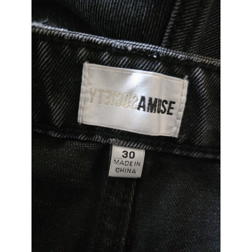amuse society Jean Shorts Black Size 30 Women's Cuffed - Picture 3 of 4